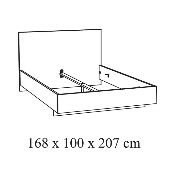 Chambre à coucher adulte collection OLVENA : Armoire 250cm, Lit 160x200, commode, chevets. Couleur blanc effet bois.