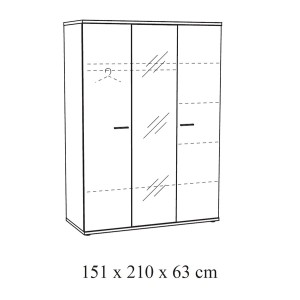 Chambre enfant, ado robuste collection OLVENA, lit, armoire, bureau, commode et chevet, blanc effet bois