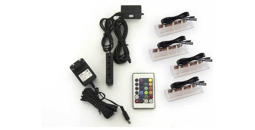 Éclairage LED RGB 2 Clipex + 2 Squere pour collection CEPTO