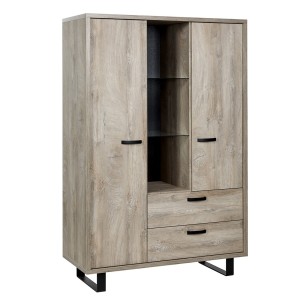 Ensemble de meubles pour salle à manger coloris chêne clair collection NEWTON.