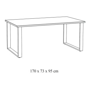 Ensemble de meubles pour salle à manger coloris chêne clair collection NEWTON.