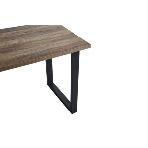 Table à manger haute EDWAR longueur 180cm en décor mango, idéal pour une salle à manger conviviale