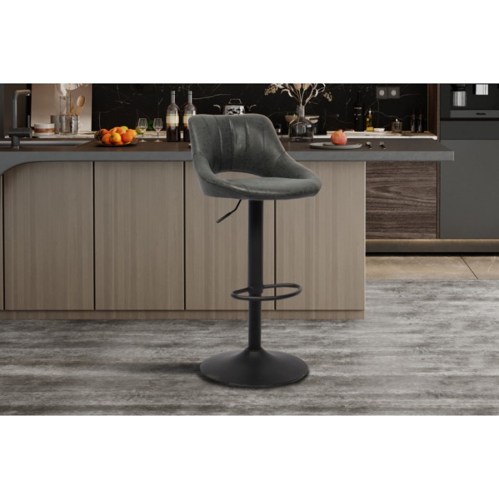 Tabouret de bar style vintage coloris noir. Collection BELLA