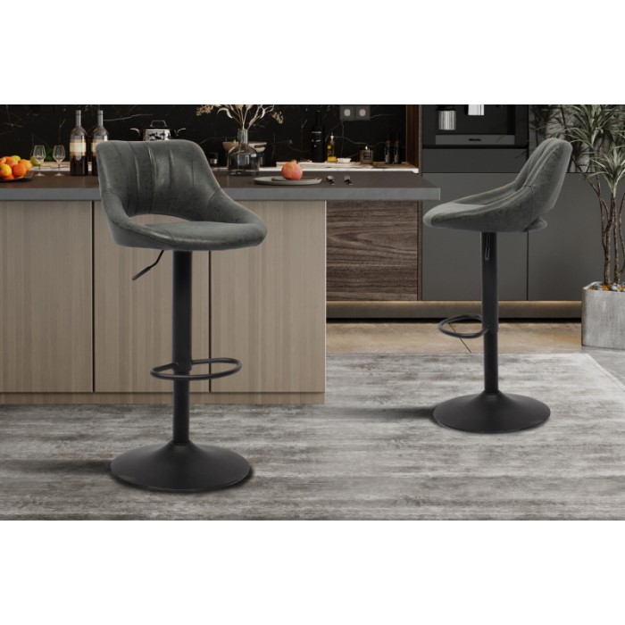 Tabouret de bar style vintage coloris noir. Collection BELLA