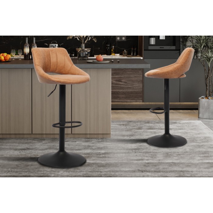 Tabouret de bar style vintage coloris noir. Collection BELLA