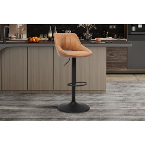Tabouret de bar style vintage coloris noir. Collection BELLA