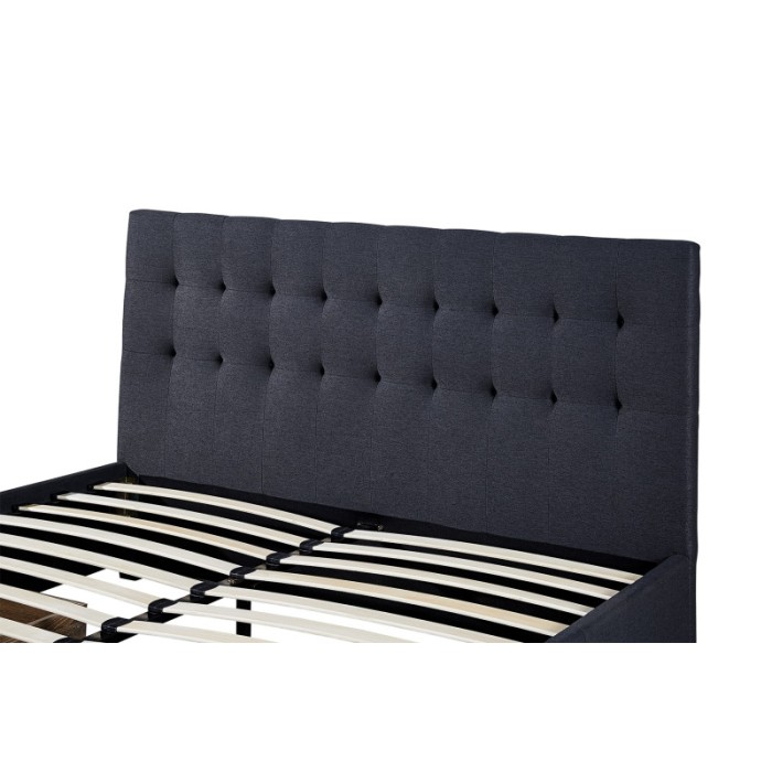 Lit avec 4 tiroirs design coloris gris pour adulte collection INIT, 160x200cm, sommier inclus