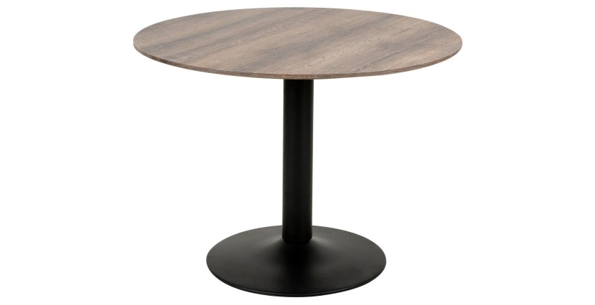 Table ronde avec pied central JULES. Magnifique design pour votre cuisine ou votre salle à manger.