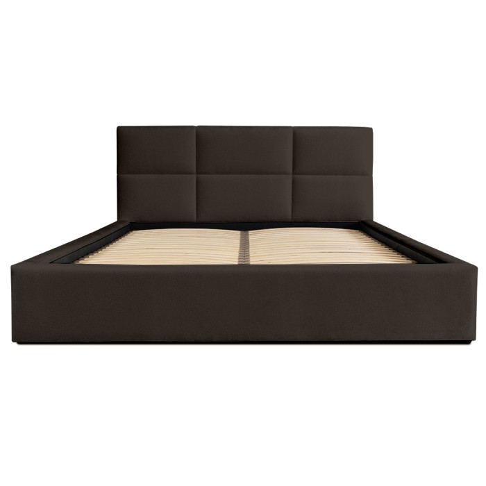 Lit coffre 160x200 coloris marron - Collection MANHATTAN