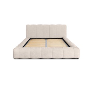 Lit coffre 160x200 coloris beige - Collection COCOON