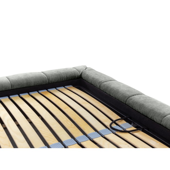 Lit coffre 180x200 coloris gris - Collection COCOON