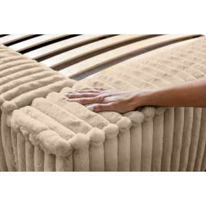 Lit coffre 160x200 coloris sable - Collection CLOUDY