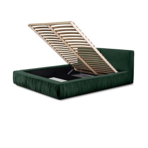 Lit coffre 140x200 coloris vert - Collection BRAVE