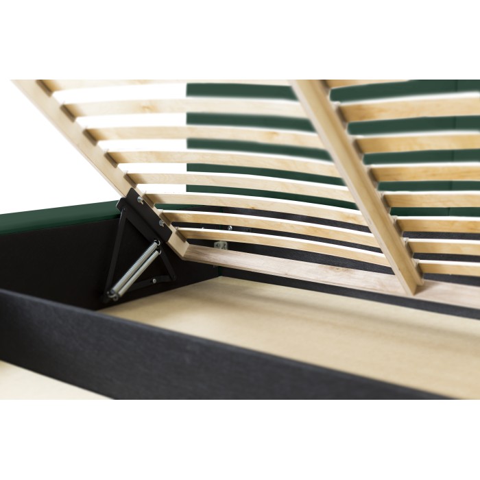 Lit coffre 180x200 coloris vert - Collection MINAO