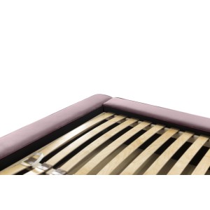 Lit coffre 160x200 coloris rose - Collection MINAO