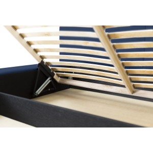 Lit coffre 160x200 coloris bleu - Collection MINAO