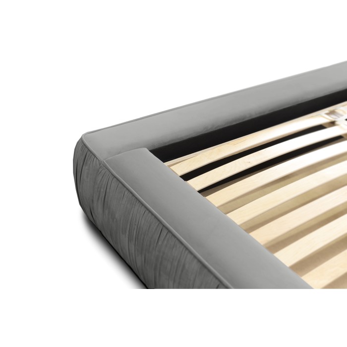 Lit coffre 180x200 coloris gris - Collection MINAO