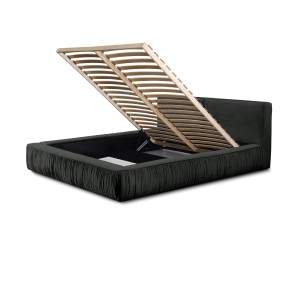 Lit coffre 180x200 coloris gris anthracite - Collection MINAO