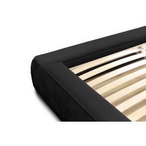 Lit coffre 140x200 coloris noir - Collection MINAO