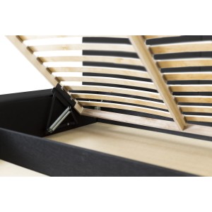 Lit coffre 180x200 coloris noir - Collection MINAO