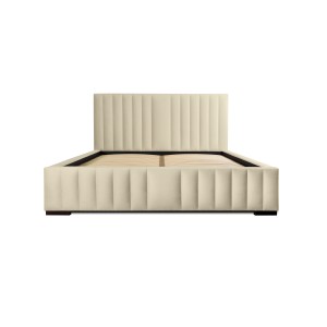 Lit coffre 140x200 coloris beige - Collection LAS