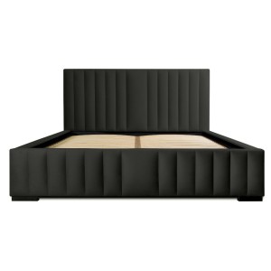 Lit coffre 160x200 coloris noir - Collection LAS