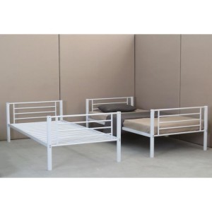 Lit 90x200 superposé ou côte à côte collection Lucie, coloris  Blanc