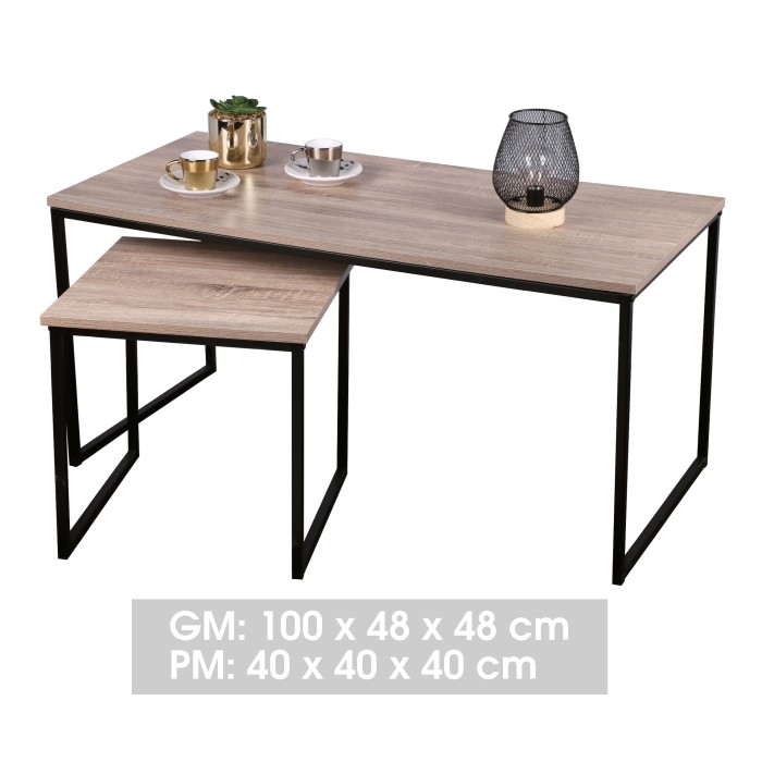 Ensemble de deux table basse design et moderne dimensions 100x50x40cm