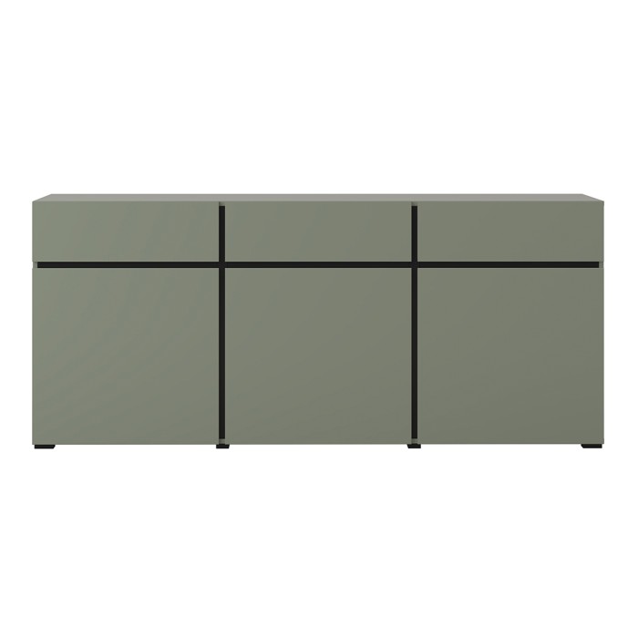 Ensemble de 3 meubles design coloris vert sauge pour salon collection HAVANA.