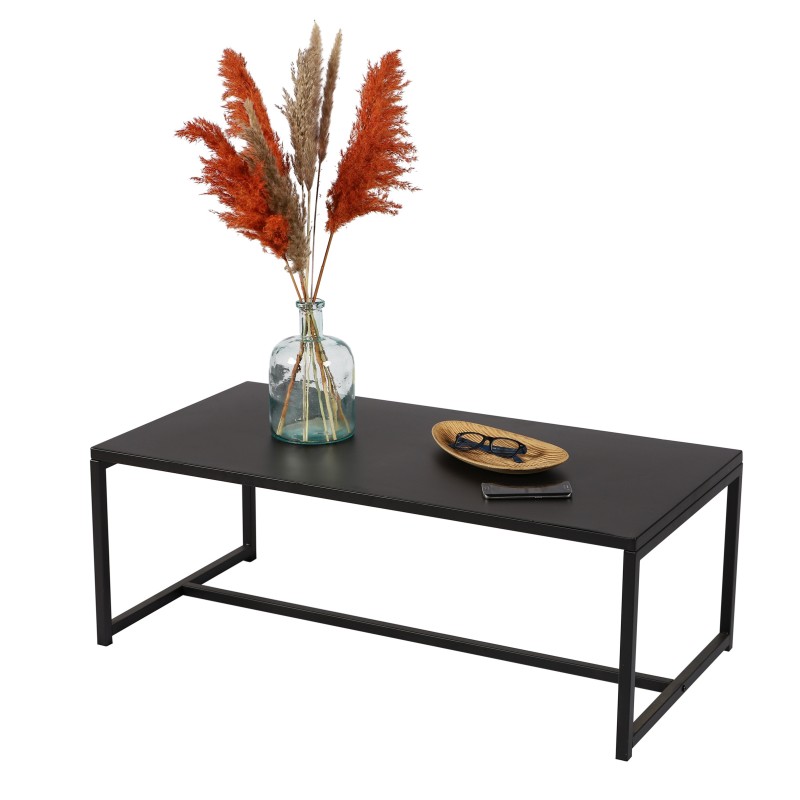 Table basse coloris noir style classique dimensions 100x50x36cm