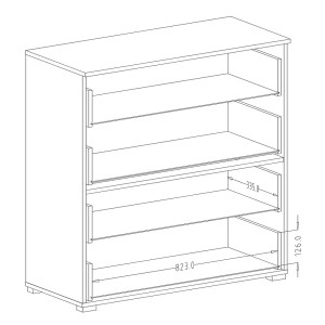 Commode EOS – 4 tiroirs design chêne clair et noir