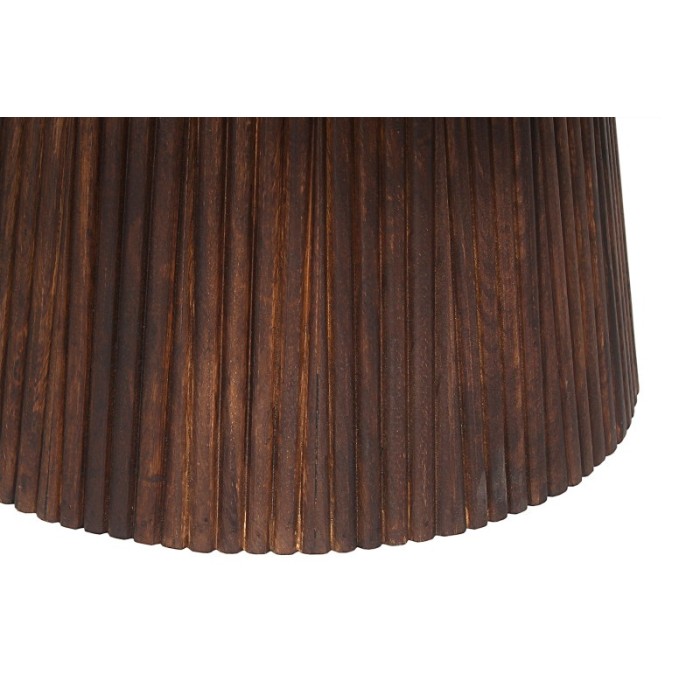 Table ronde collection MITCHEL en bois exotique de manguier brun diamètre 80 cm