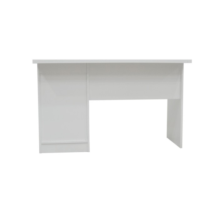 Bureau droit de la collection PRAGUE un tiroir et une porte coloris blanc