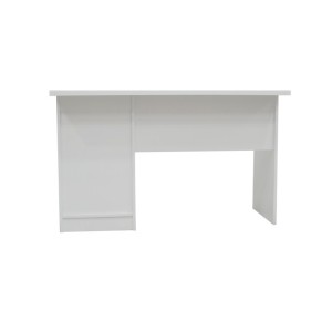 Bureau droit de la collection PRAGUE un tiroir et une porte coloris blanc