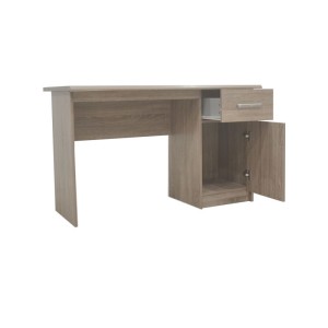 Bureau droit de la collection PRAGUE un tiroir et une porte coloris chêne sonoma