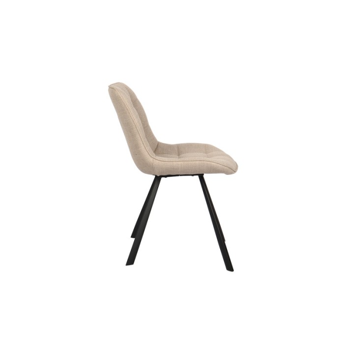 Chaise PALMADE Tissus Beige, dimension L51xH80xP61 cm, idéal pour votre cuisine ou salle à manger