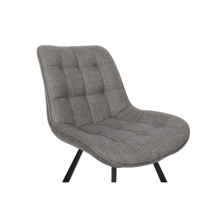 Chaise collection PALMADE Tissus Gris clair, dimension L51xH80xP61 cm, idéal pour votre cuisine ou salle à manger