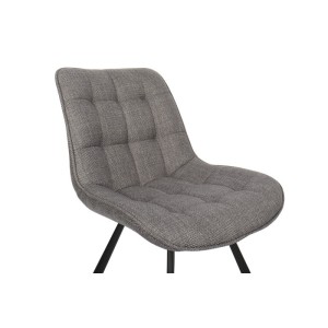 Chaise collection PALMADE Tissus Gris clair, dimension L51xH80xP61 cm, idéal pour votre cuisine ou salle à manger