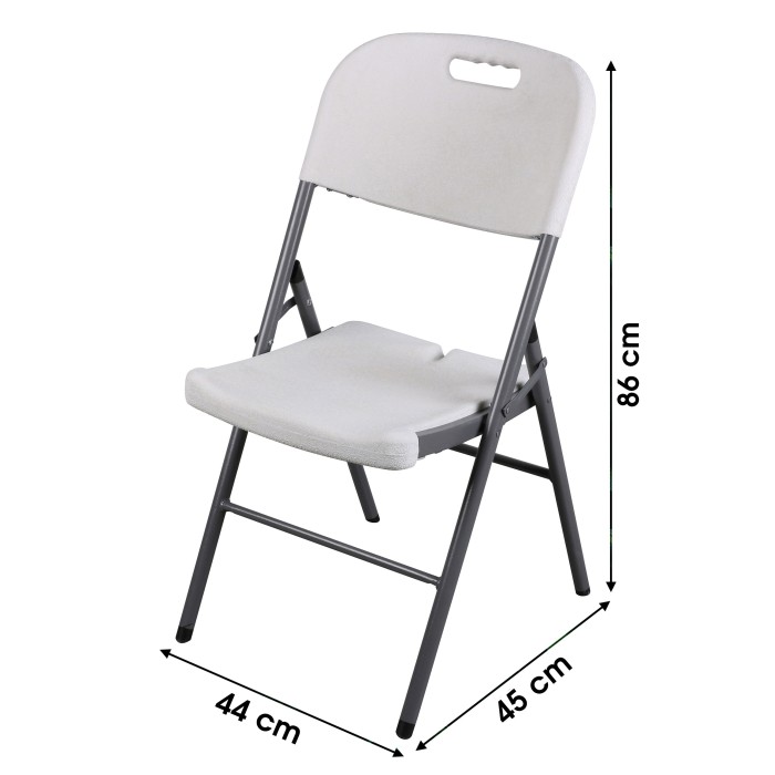Chaise de camping pliable en PVC 86x45x44cm