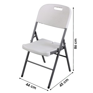 Chaise de camping pliable en PVC 86x45x44cm