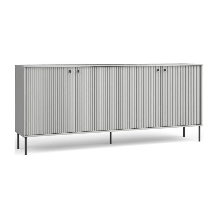 Buffet ISIS 4 portes – Coloris gris – Style moderne – 207 cm