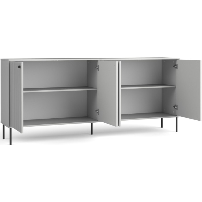 Salle à manger complète ISIS : Vaisselier, Buffet, Vitrine et Table Extensible.