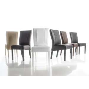 Chaise URBAN – Simili cuir blanc – H99 x L46 x P63 cm