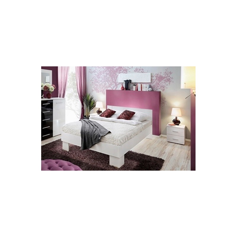 Lit 160 cm - collection VICKY - Coloris blanc