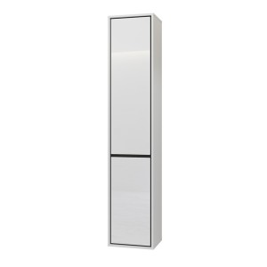 Ensemble de 3 meubles de salle de bain collection GOBI coloris blanc et noir.