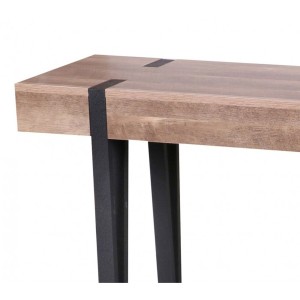 Console LOVY – Bois avec Pieds en Métal Noir