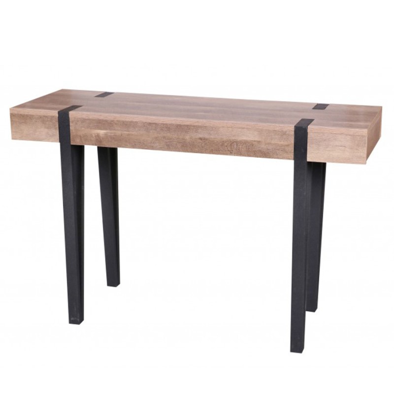 Console LOVY – Bois avec Pieds en Métal Noir