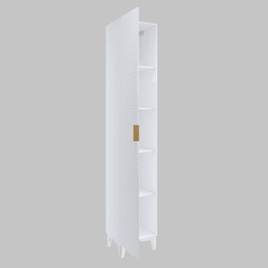 Ensemble de 2 meubles de salle de bain collection CHIC coloris blanc et doré. Meuble sous vasque