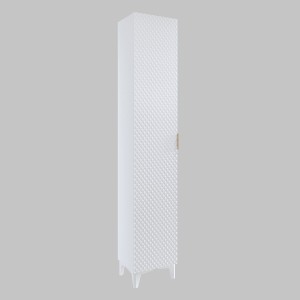 Ensemble de 2 meubles de salle de bain collection CHIC coloris blanc et doré. Meuble sous vasque 80cm
