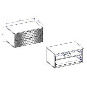 Meuble sous-vasque collection KING – Chêne foncé et noir
